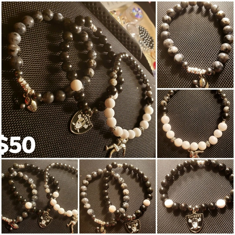 Raiders stretchy cord bracelets